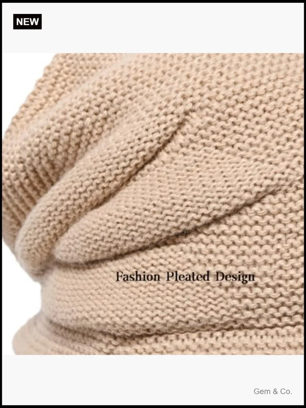 Fleece Lined Slouchy Beanie Hat with Visor for Women