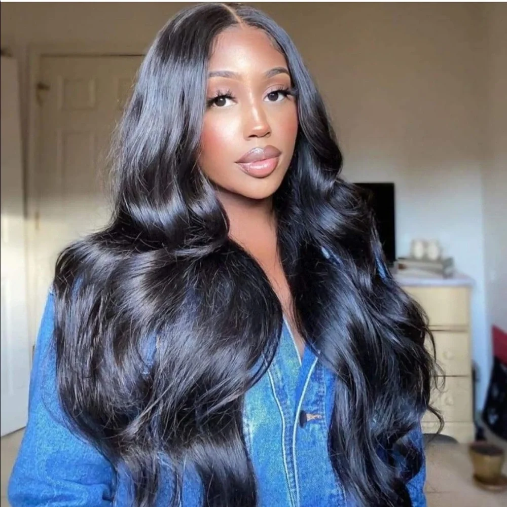 - ✨24” BRAZILIAN HUMAN HAIR BLACK BODY WAVY LACE FRONT WIG💫 *NWT* ARRIVES …