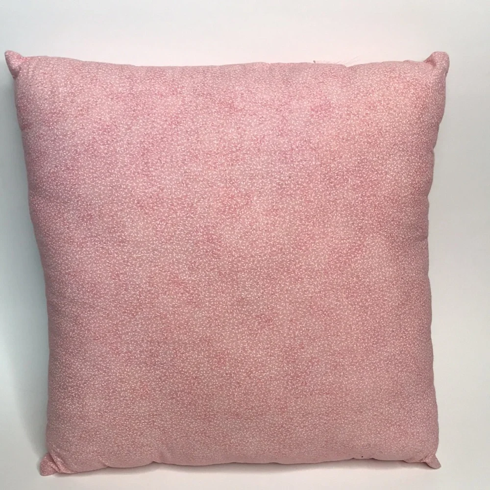 Handcrafted Stitched with Fabric Paint Pillow Preowned