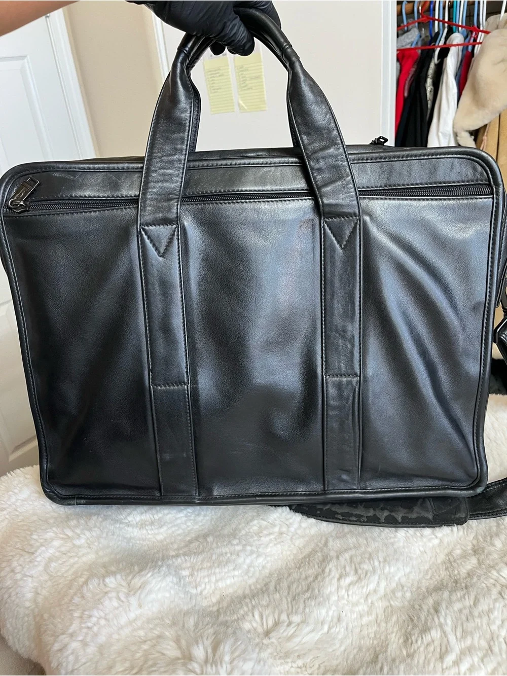 Tumi classic leather
