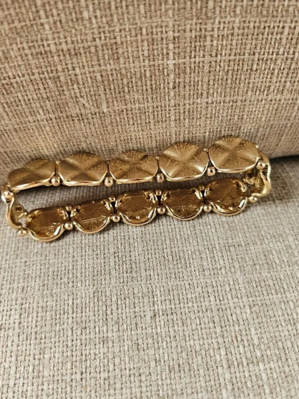 Fashion Bracelet Gold Tone Wrist Band Fashion Jewelry Stretched Metal Band