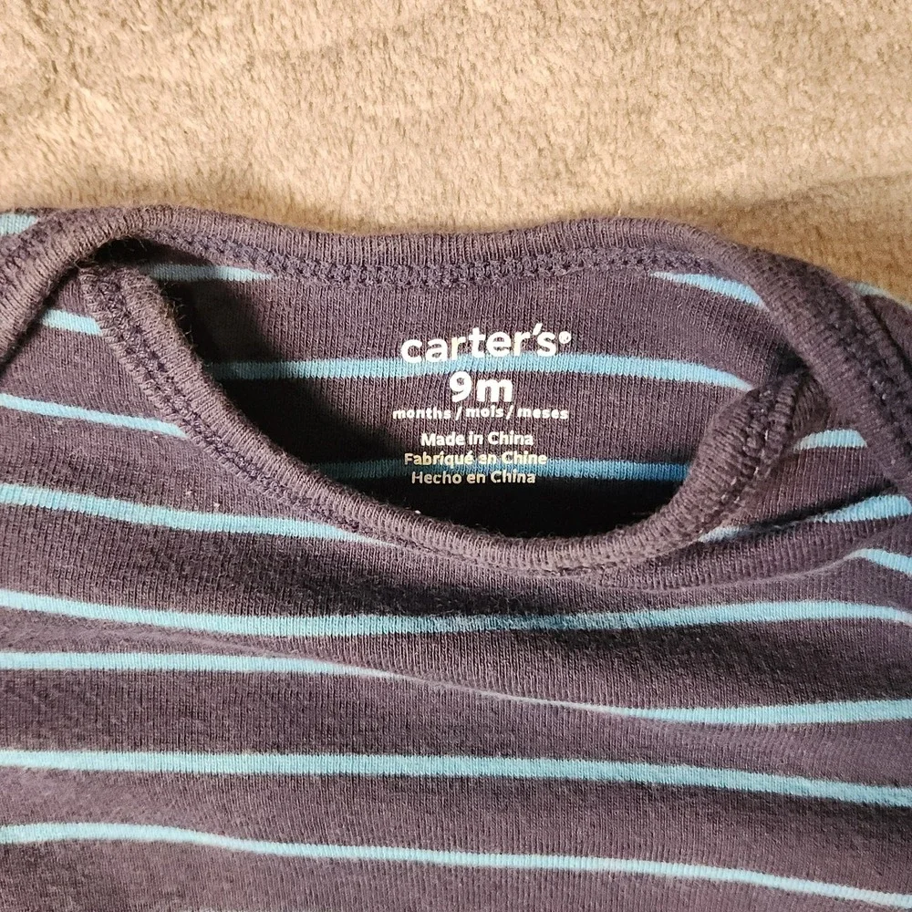 Wrangler Jeans Baby Boy Clothes 7 pc Lot 9 Mts Outfits Carters Bodysuits