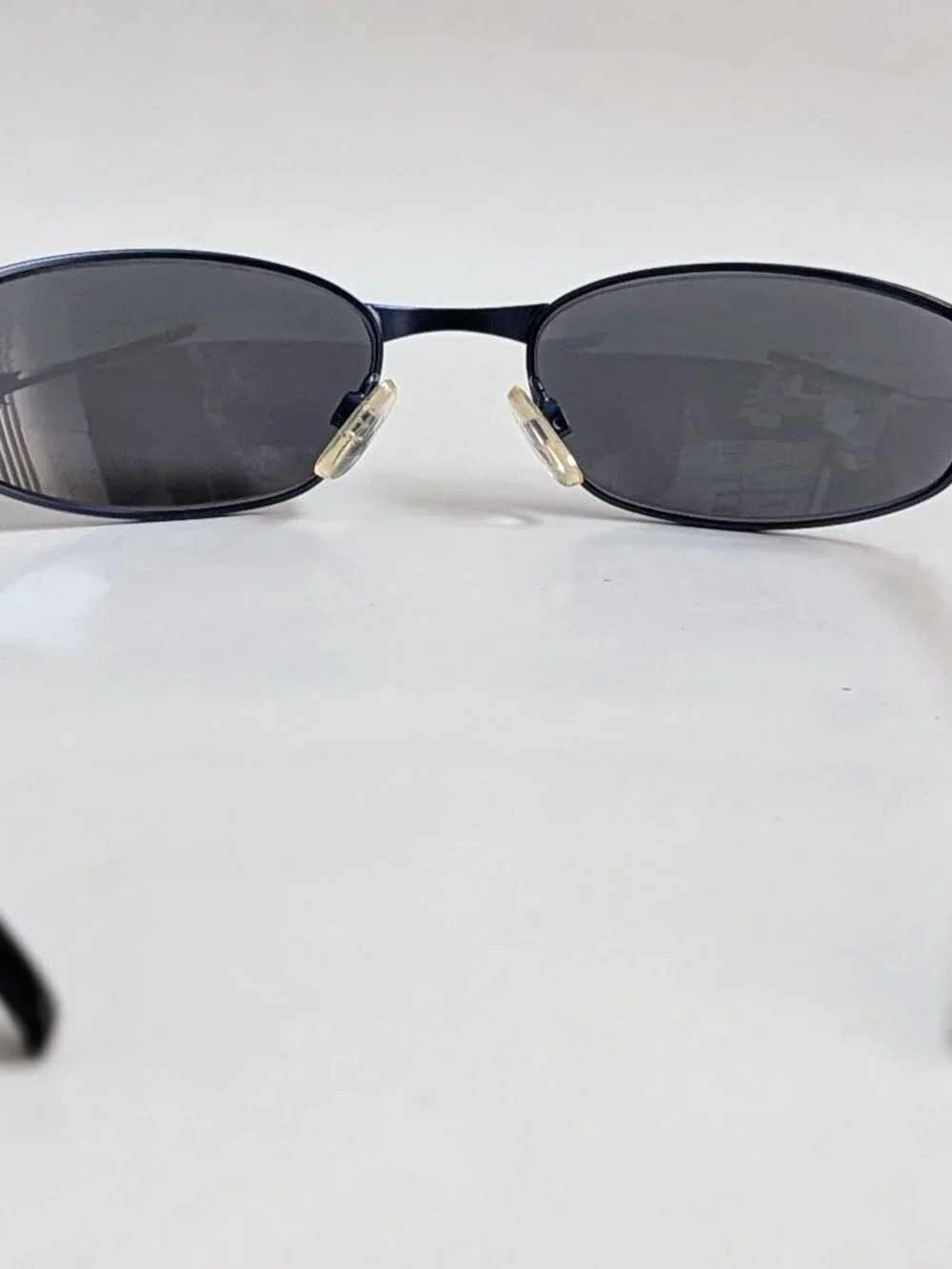 NWT Vintage 90's Rectangle Metal Designer Sport Sunglasses (M. Blue)