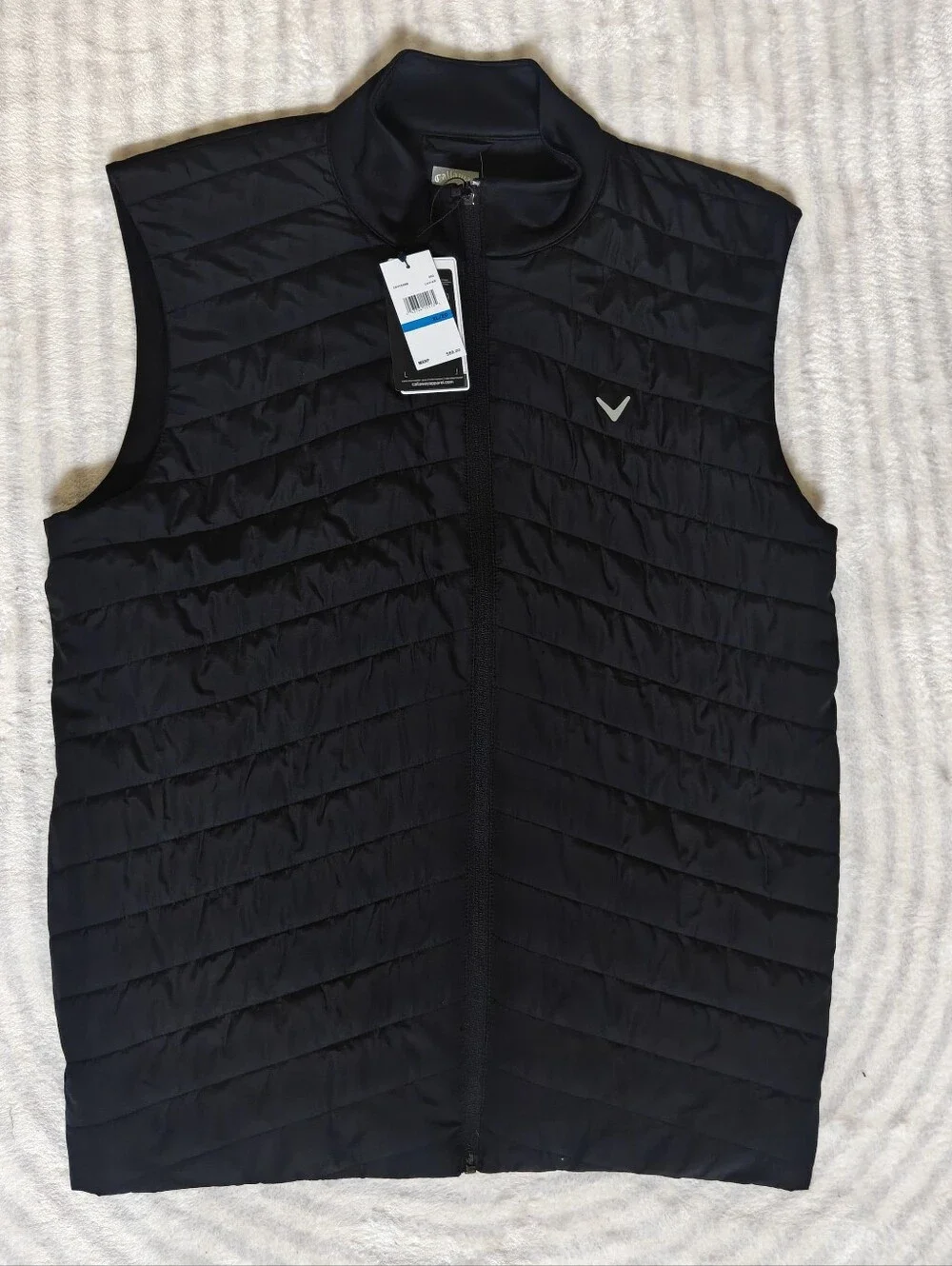 NWT Callaway  Men's  Full Zip Golf Quilted Hybrid   Vest Size XL Color Black $88