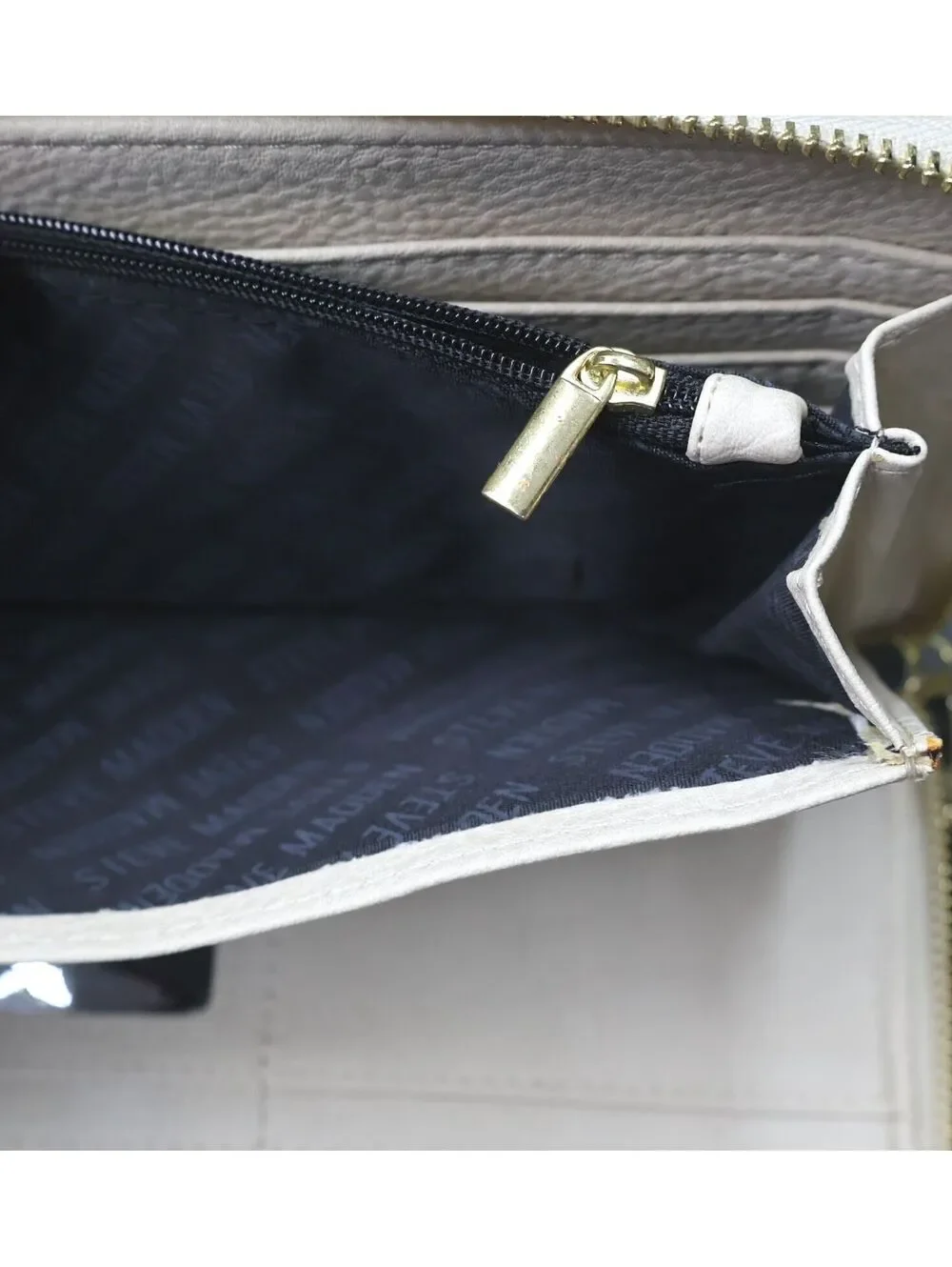 Women's Steve Madden Two-Tone Zip Around Wristlet Wallet