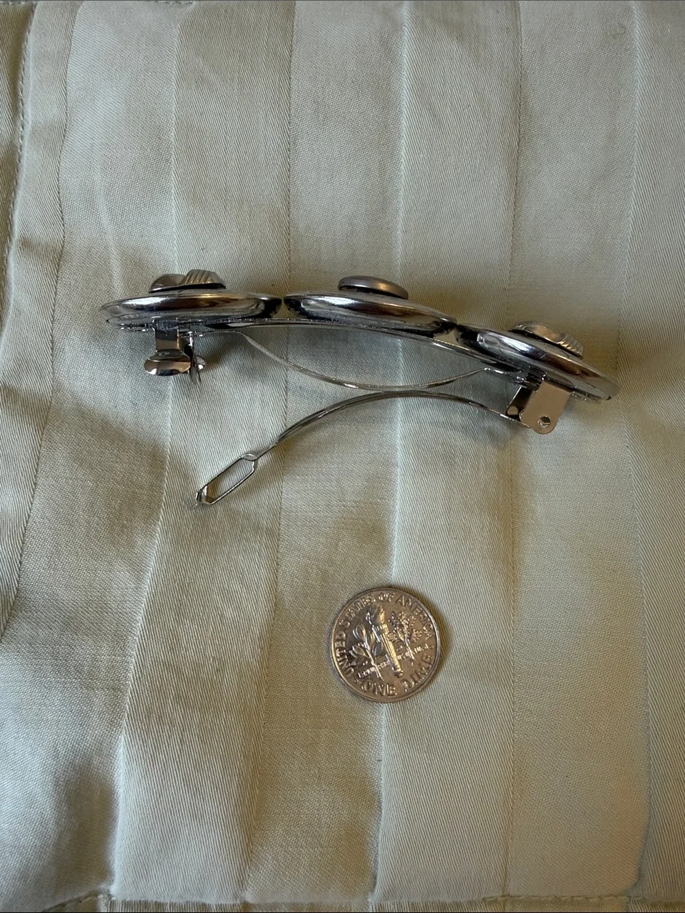 Silver-Tone Decorative Hair Barrette