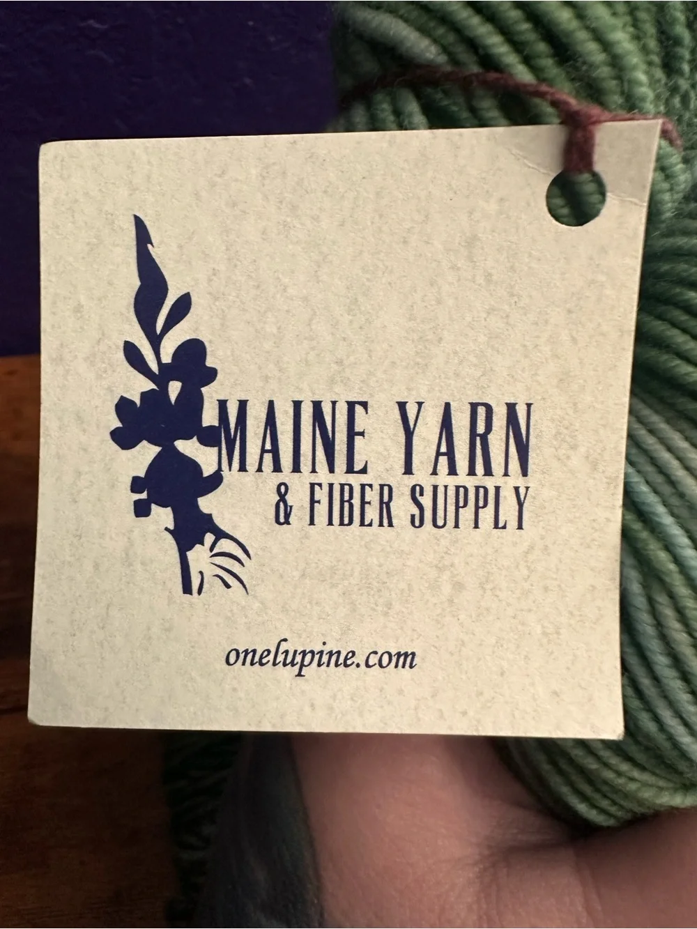 Maine Yarn evergreen approximately