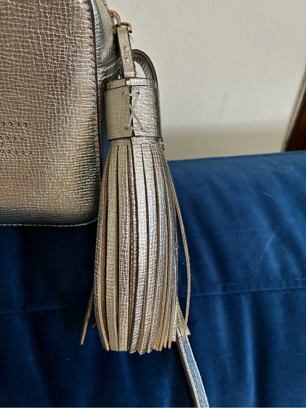 Anya Hindmarch silver crossbodyanya
