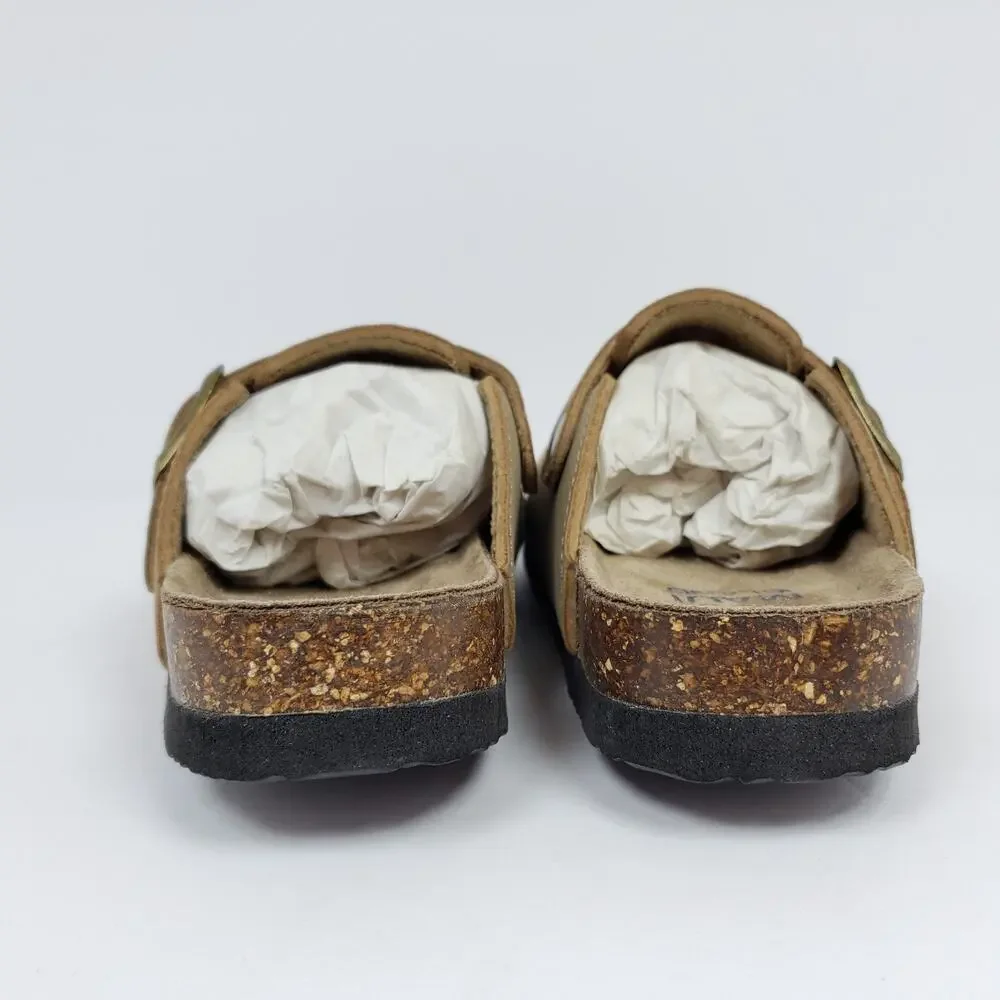 Maui Island Sherry Toddler Kids Size 11 Taupe Tan Slip On Casual Mule Sandals