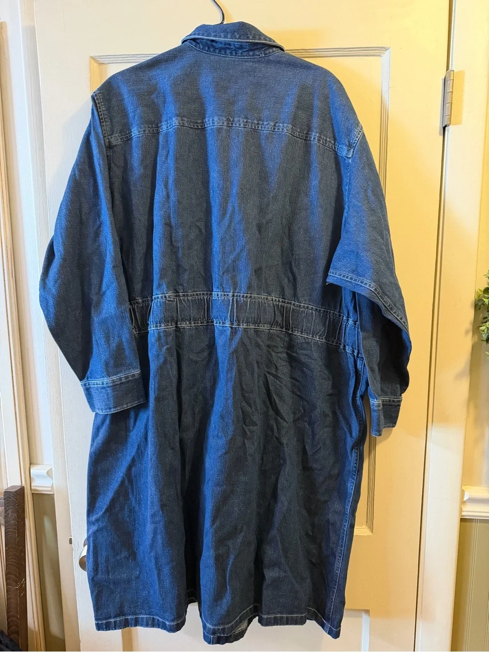 J. Crew Blue Denim Utility Shirt Dress with Zip Front