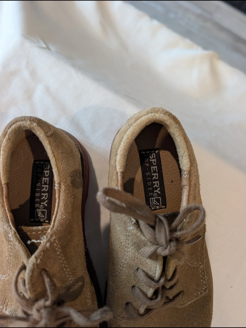 Sperry suede upper