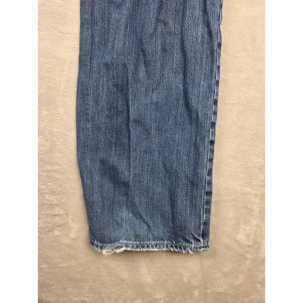 Vintage Quiksilver Quikjean Jeans Mens 36x32 Blue Relaxed Fit Distressed Denim