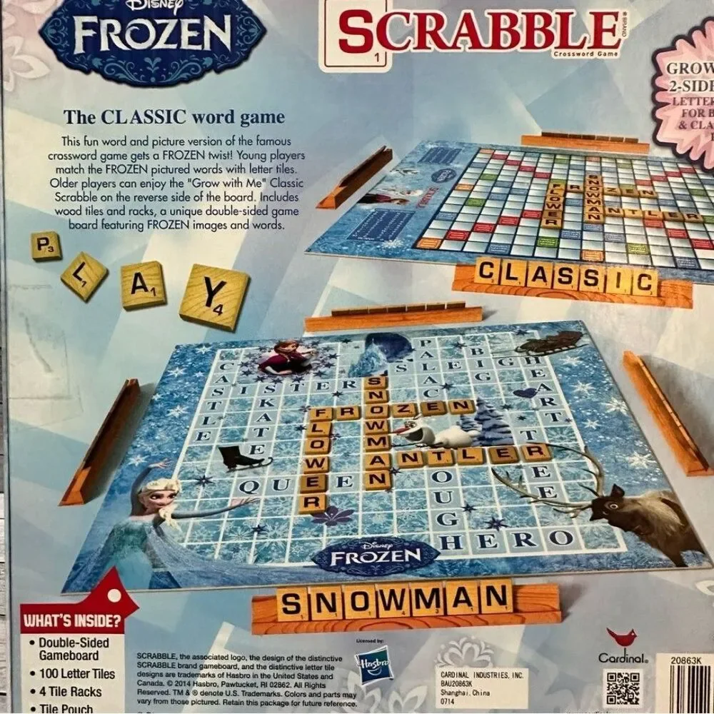 Disney Frozen Scrabble Game - Blue and Pink