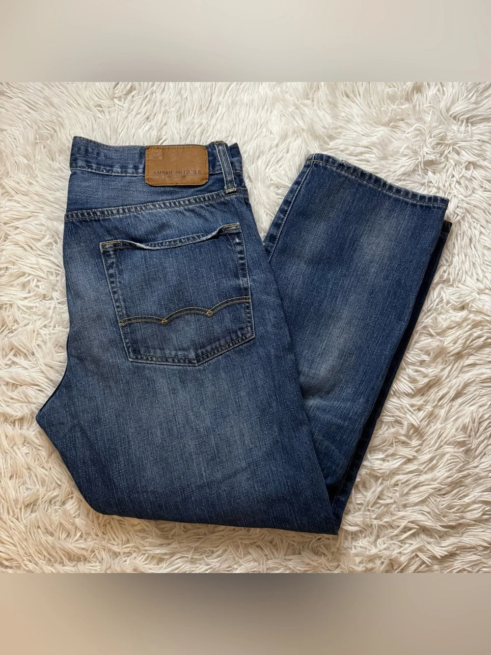 American Eagle Relaxed Straight Leg Jeans Size 34 x 30 100% Cotton men’s