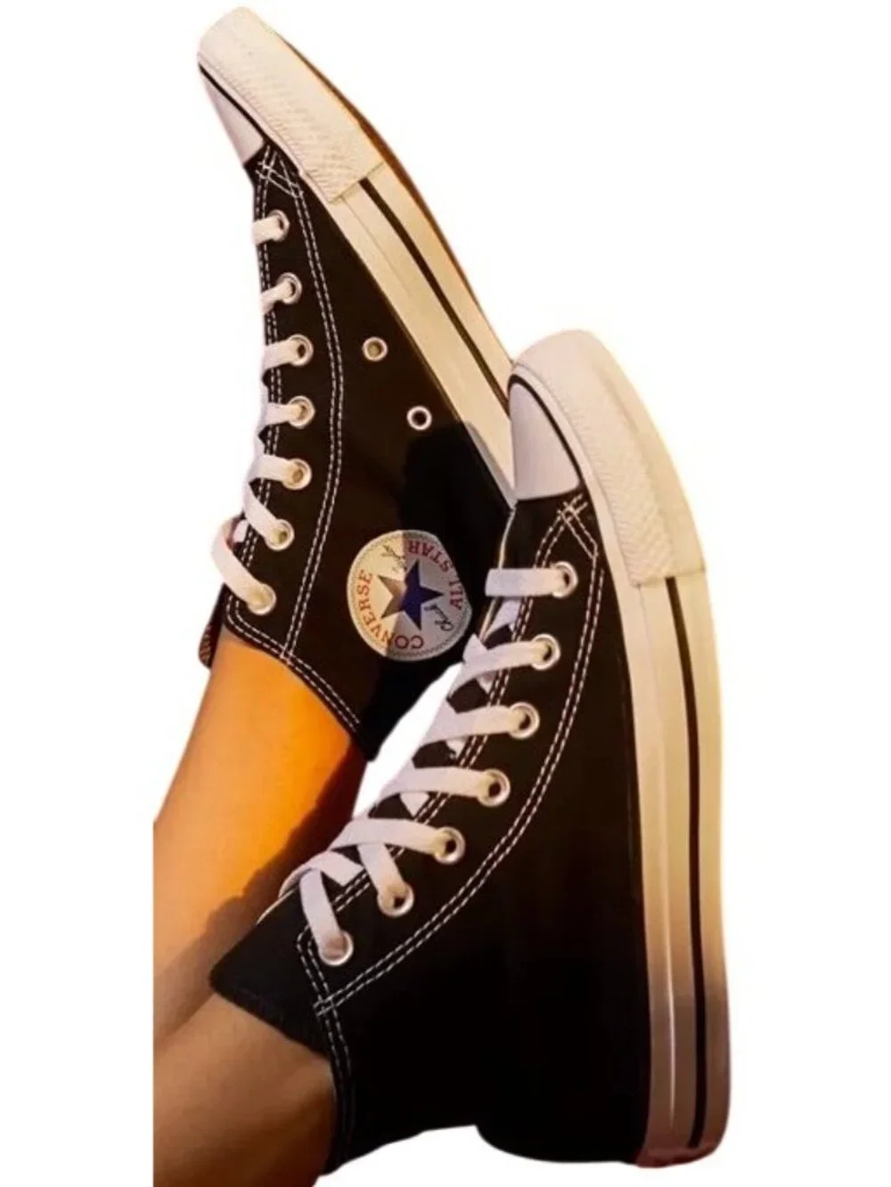 Converse Chuck Taylor All Star High Top Black Canvas Sneakers M 6.5 W 8.5 New