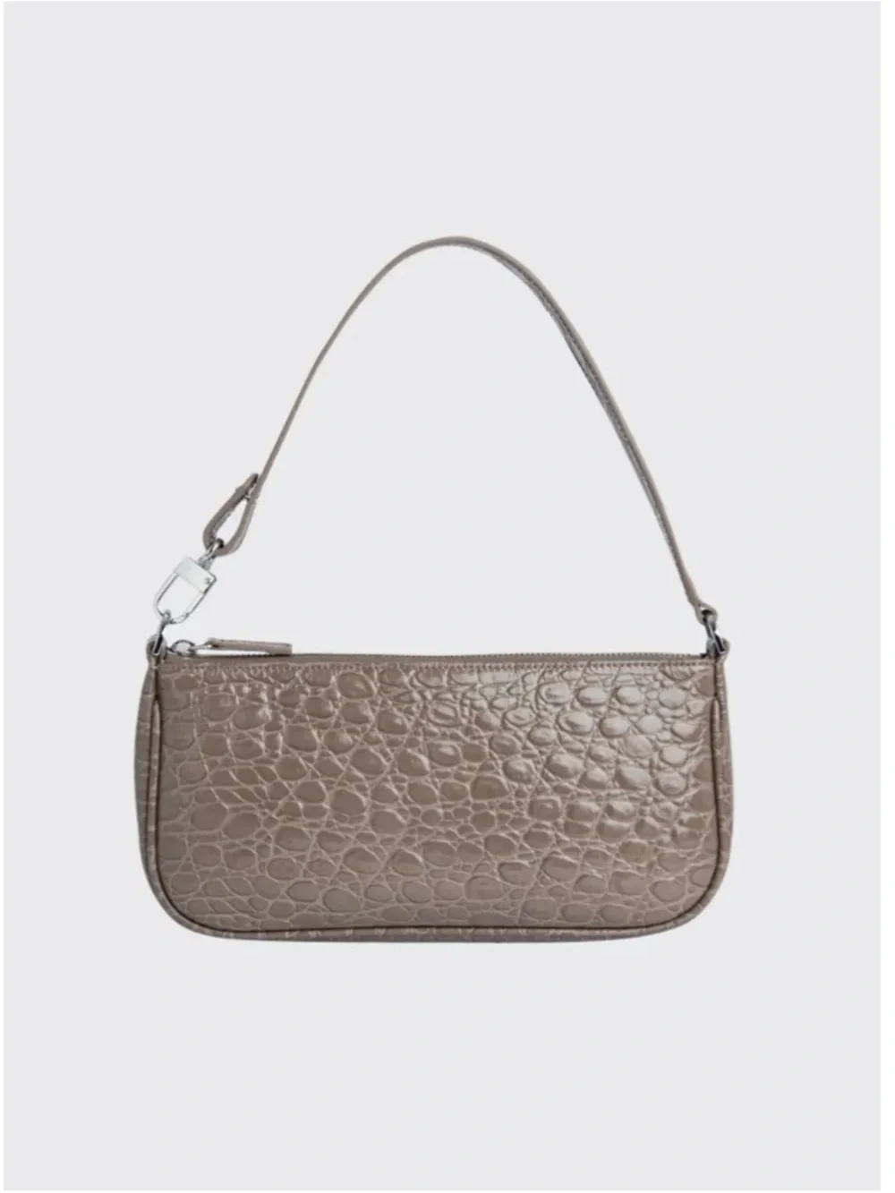 🔥NWT🔥 BY FAR, Rachel Croc-Embossed Leather Shoulder Bag