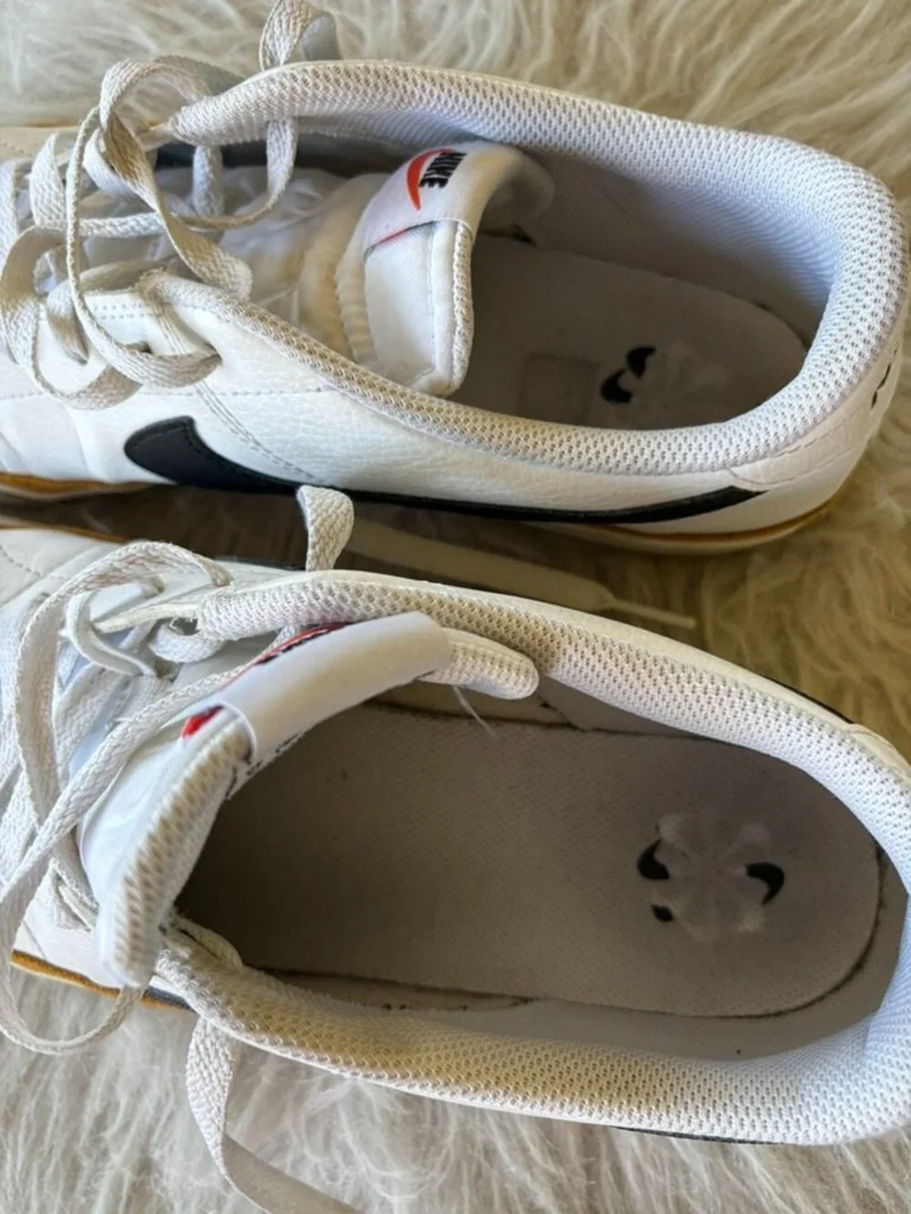 Nike white brown