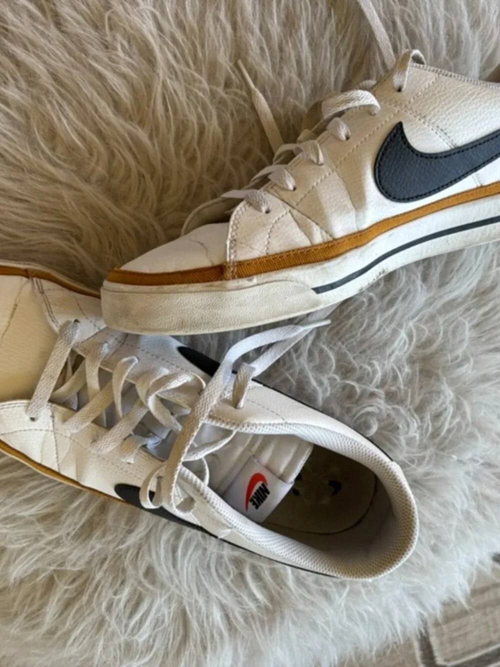 Nike white brown