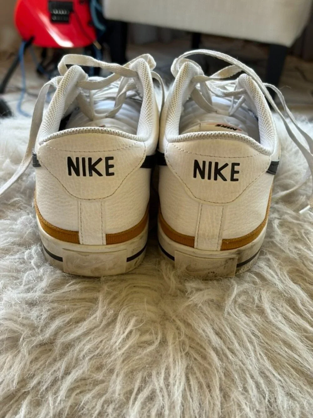 Nike white brown