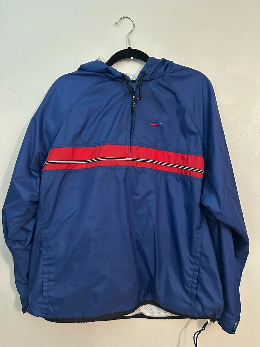 Nike Vintage Mesh Lined Windbreaker Y2K Embroidered Spellout Logo Youth XL