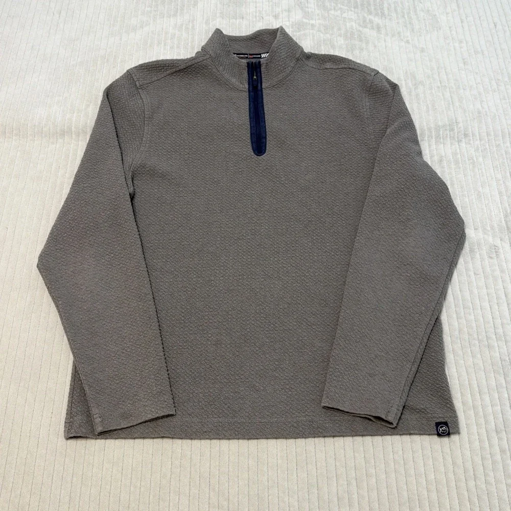 Southern Tide Performance Tide To Trail 1/4 Zip Pullover Mens Medium gray