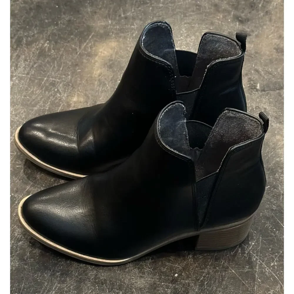 Dr. Scholl's Shoes Womens Teammate Slip On Chelsea Dress Ankle Boot Size 6 Black