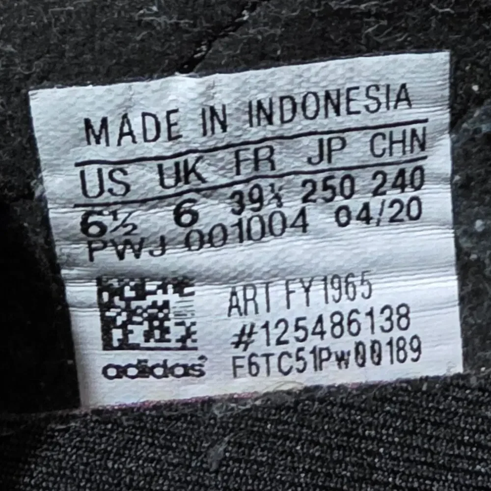 adidas rdy size fabric