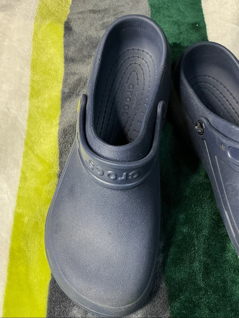 Men’s CROCS Bistro WORK Clogs-Navy Blue Size 11