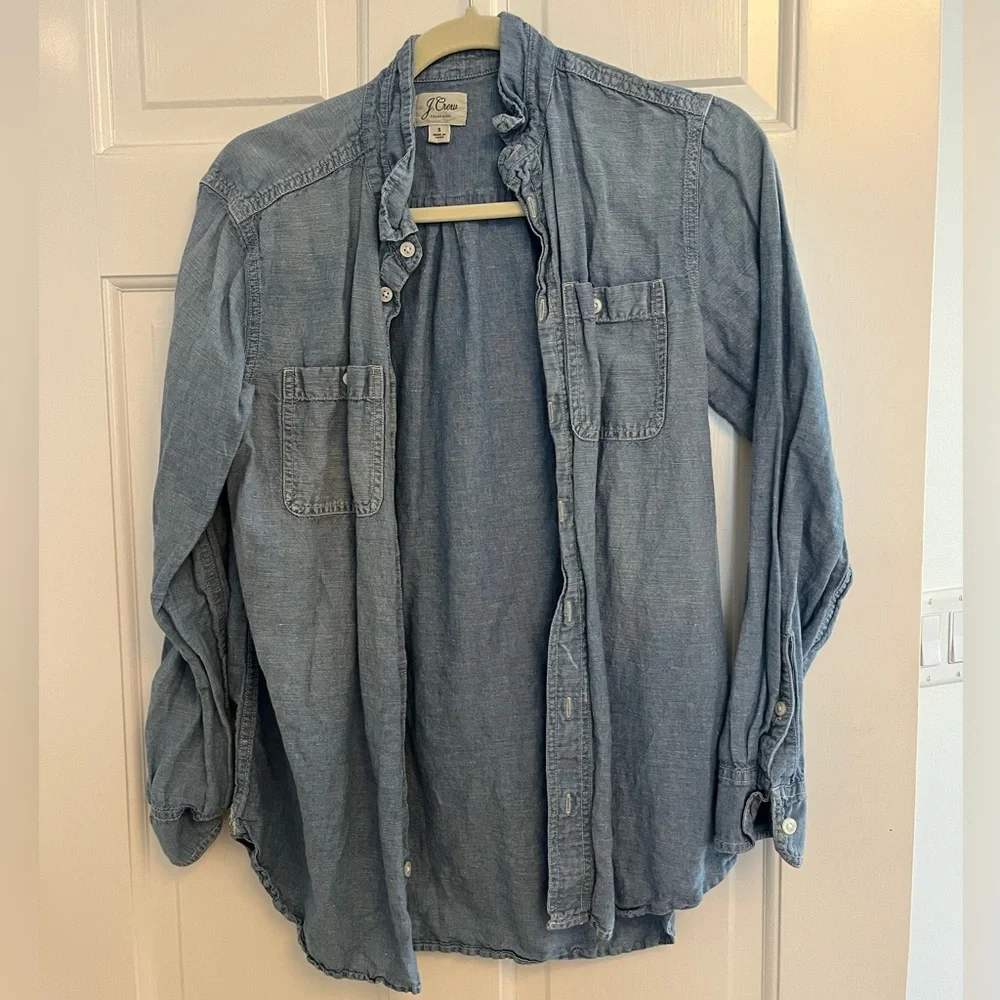J. Crew Light Blue Chambray Shirt