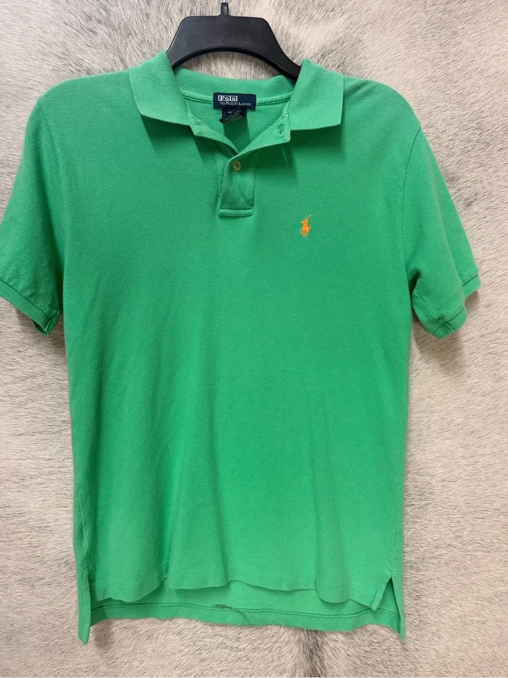 Ralph Lauren youth Medium 10/12 Green  Polo with orange horse