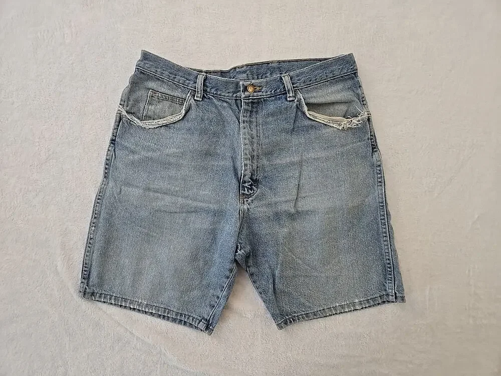 Wrangler Vtg 90s Authentic Western Denim Shorts Mens Sz 36 Jorts Workwear USA