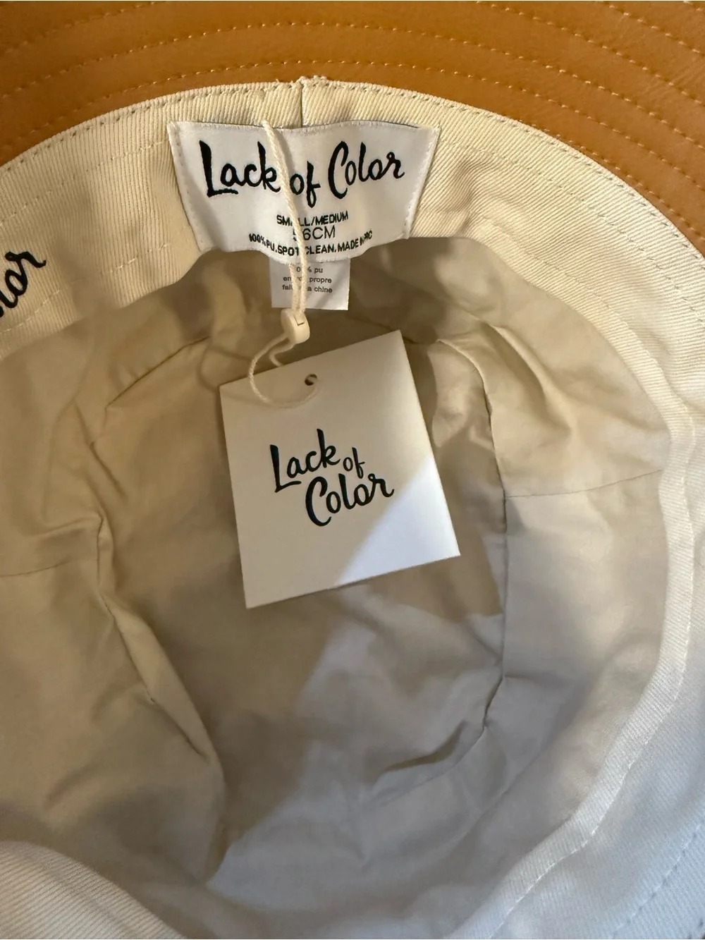 NWT Lack of Color Wave Bucket Hat in Camel, Size Small/Medium