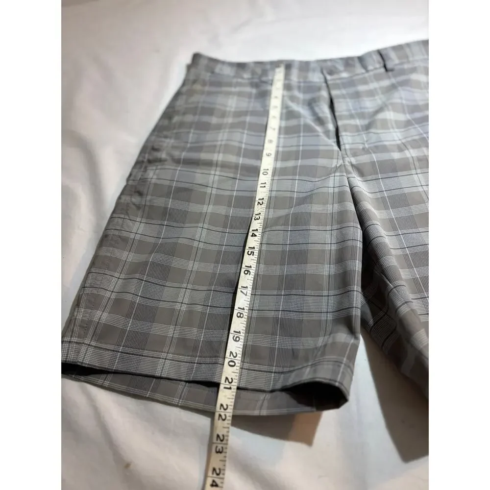 Pebble Beach Performance Plaid Golf Shorts Sz 34