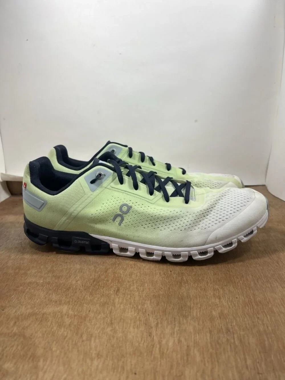 On CloudFlow 3 Mens Size 14 Green Athletic Running Training Shoes Comfort