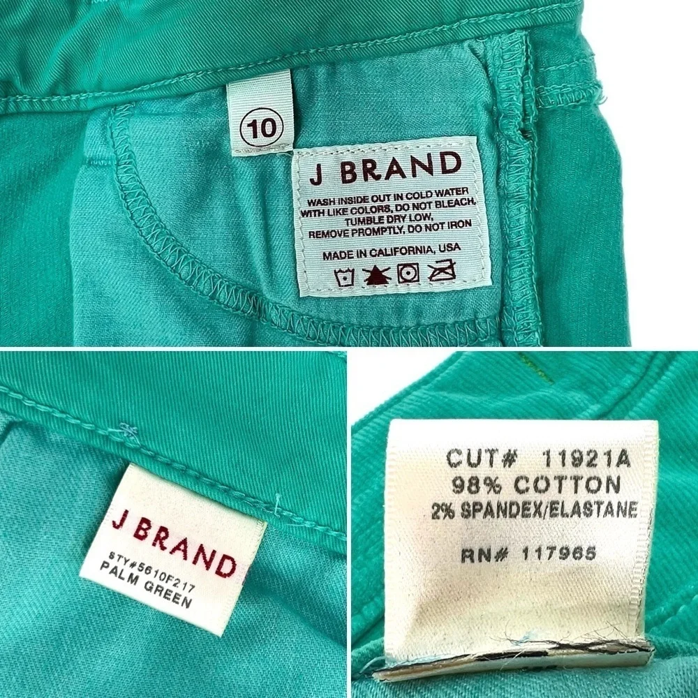 J Brand Corduroy Skinny Jeans Girl’s Size 10 Palm Green Pants Cords New NWT