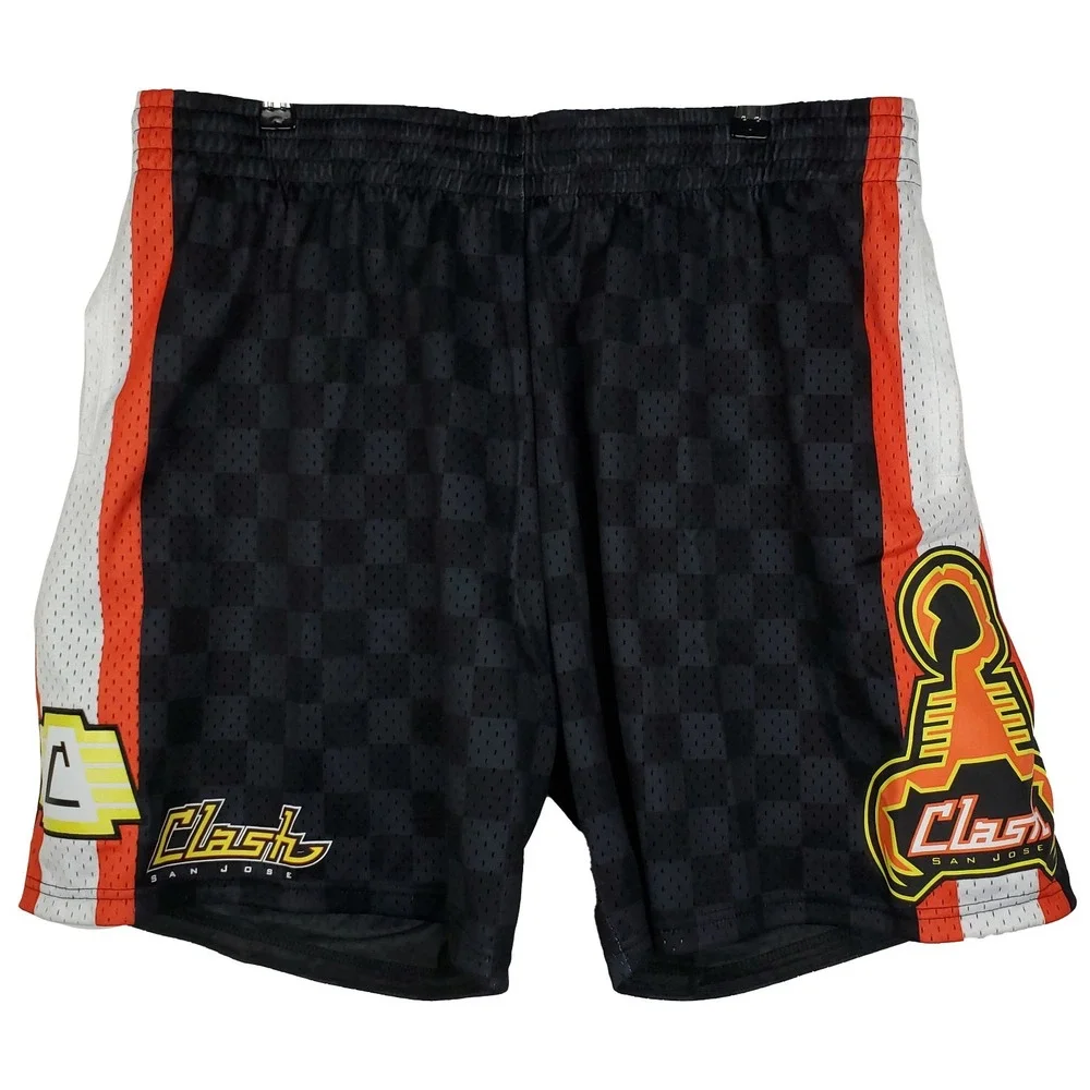 San Jose Clash Mitchell‎ & Ness MLS 2XL XXL Jersey Shorts Cut & Sew Logos NWT