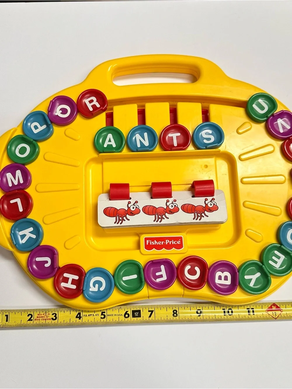 VTG 1997 Fisher Price Alpha-Go-Round Alphabet Spelling Game Learning Toy #72489