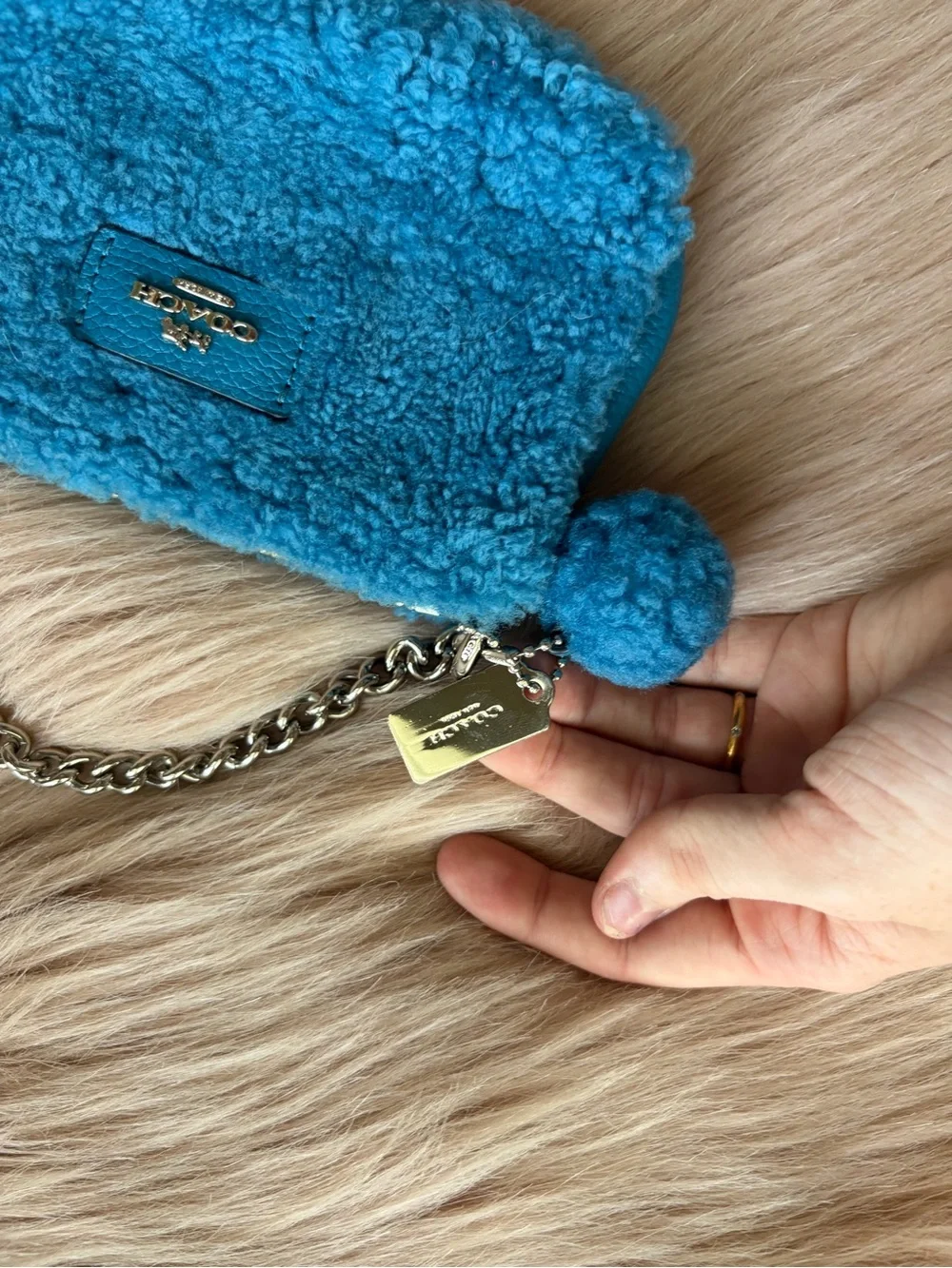 Coach plush shearling