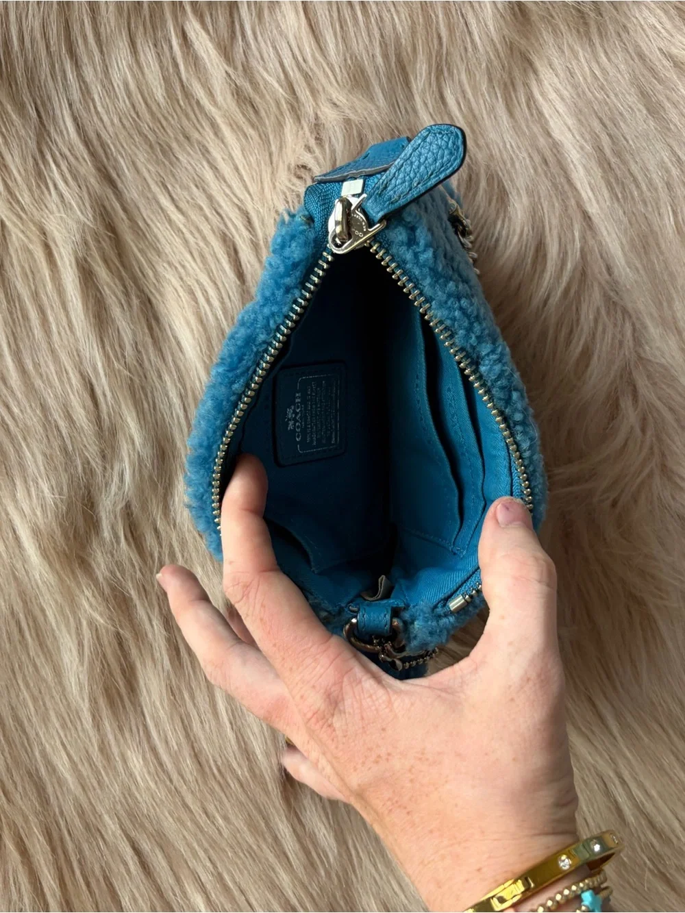 Coach plush shearling