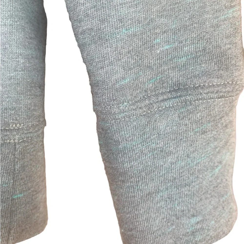 Nike Dri-Fit Women’s Large Sweatshirt Scoop Neck Boxy Gray & Turquoise Lounge