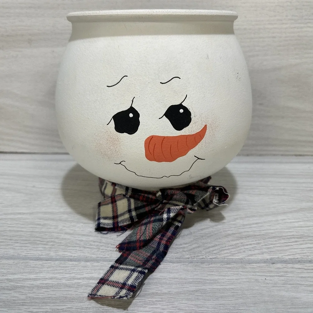 Handmade Painted Fishbowl Showman‎ Candle Holder 7x7