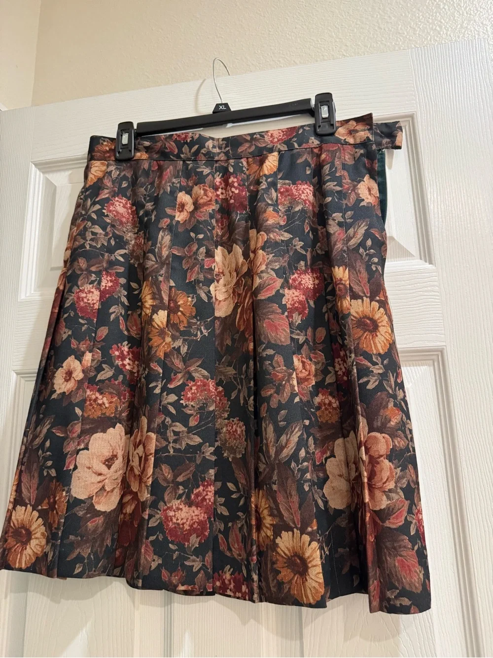 VTG Women’s Jacket & Skirt Set Floral Fall Colors Office Dinner SZ 14