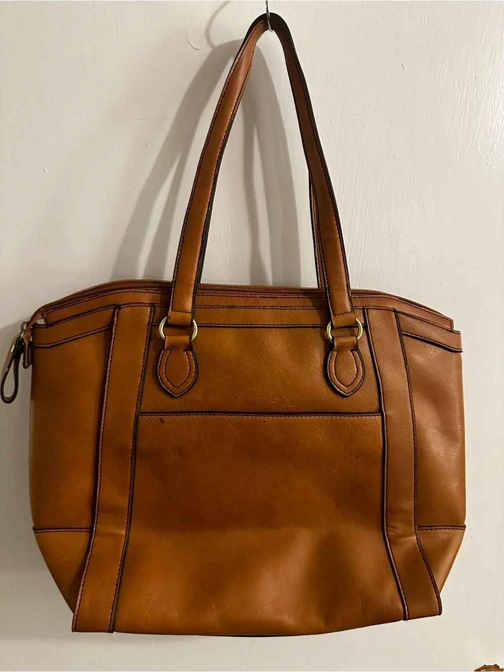 London Fog structured leather