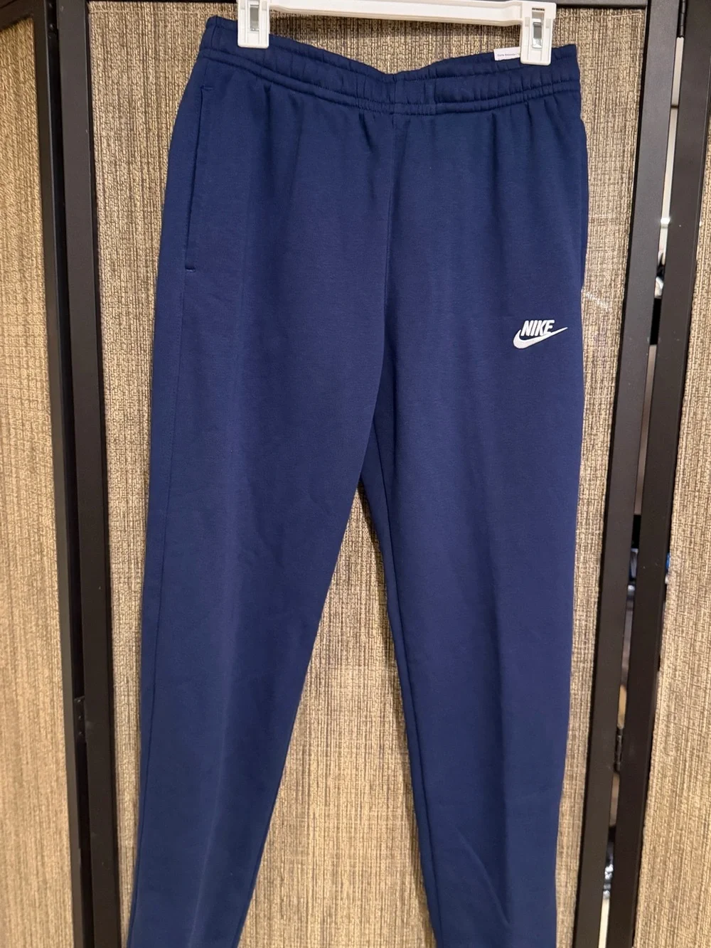 Nike‎ Men’s Size S Navy Blue Fleece Joggers
