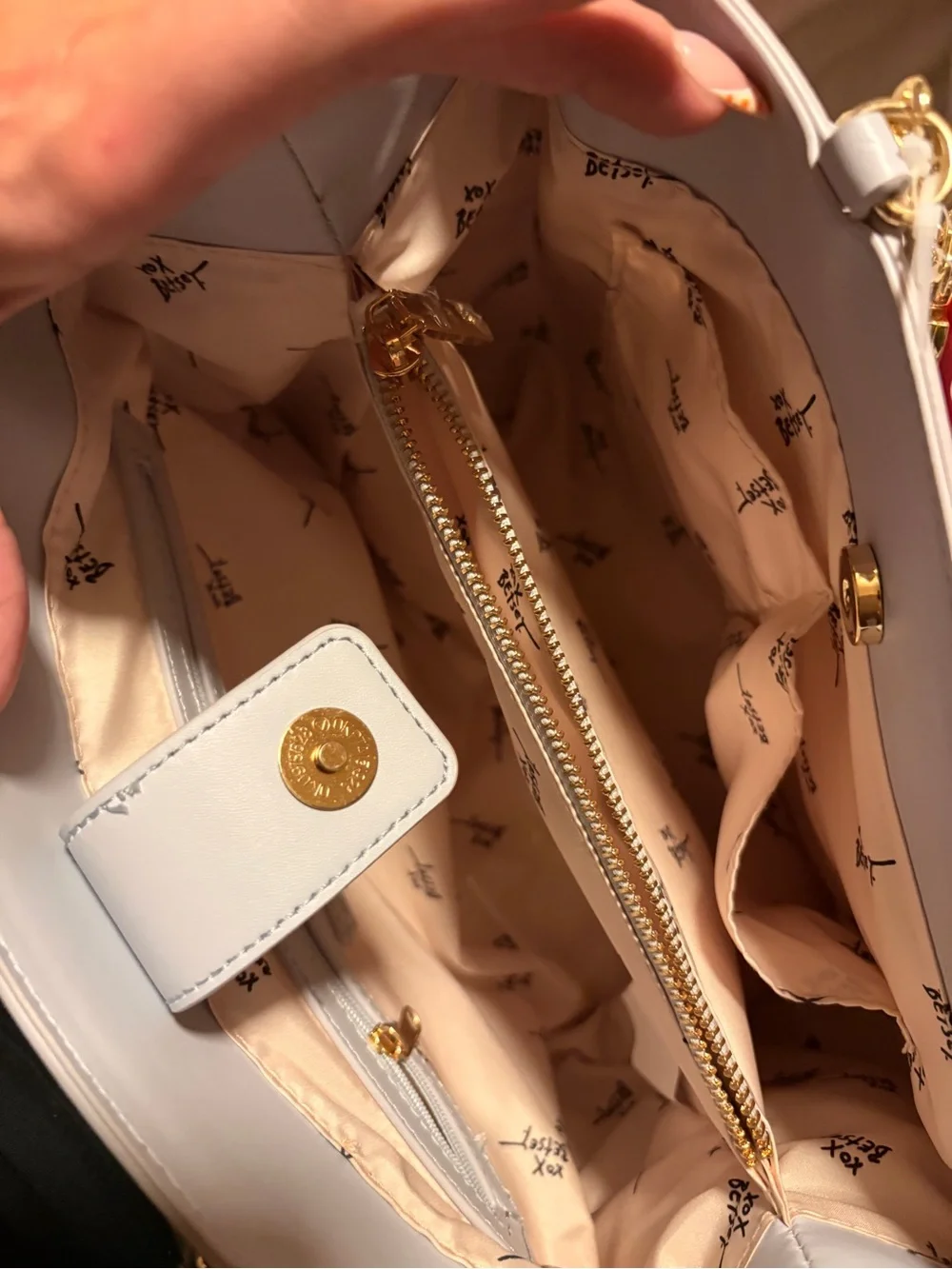 Betsey Johnson Denim Floral Satchel with Pastel Hot Air Balloon Charm NWT 💐