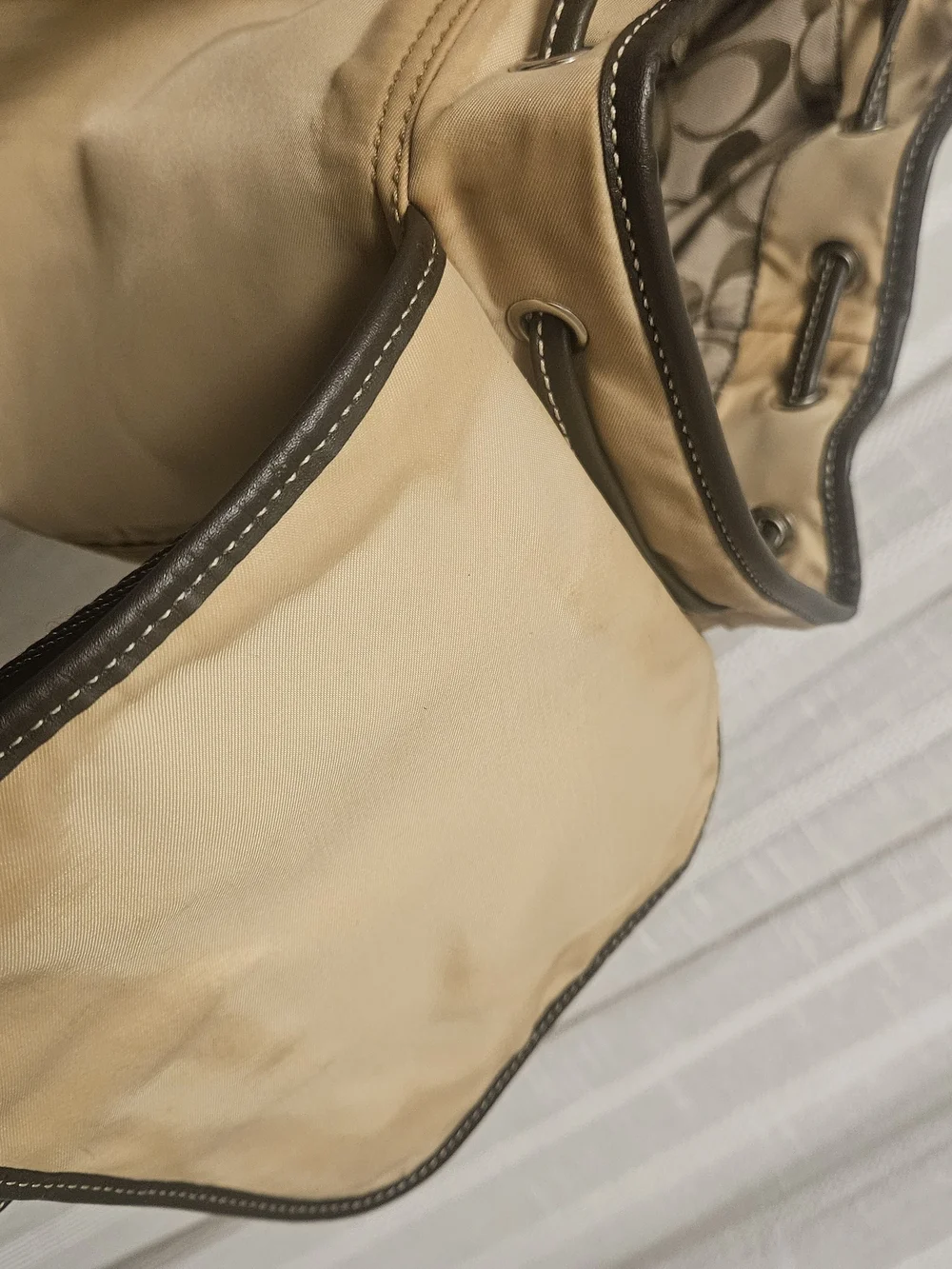 Coach canvas backpack