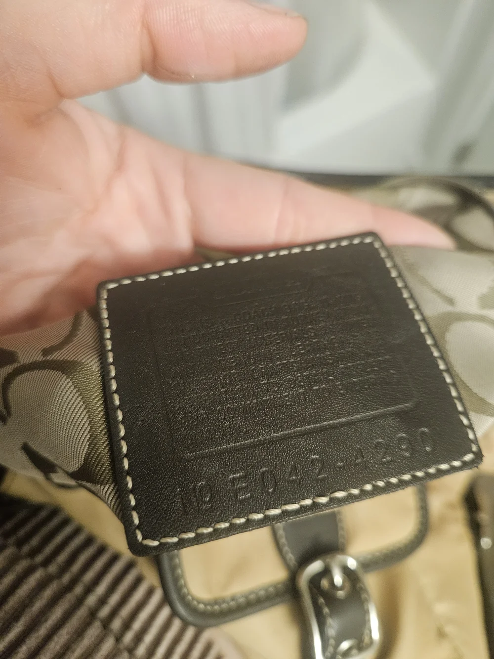 Coach canvas backpack