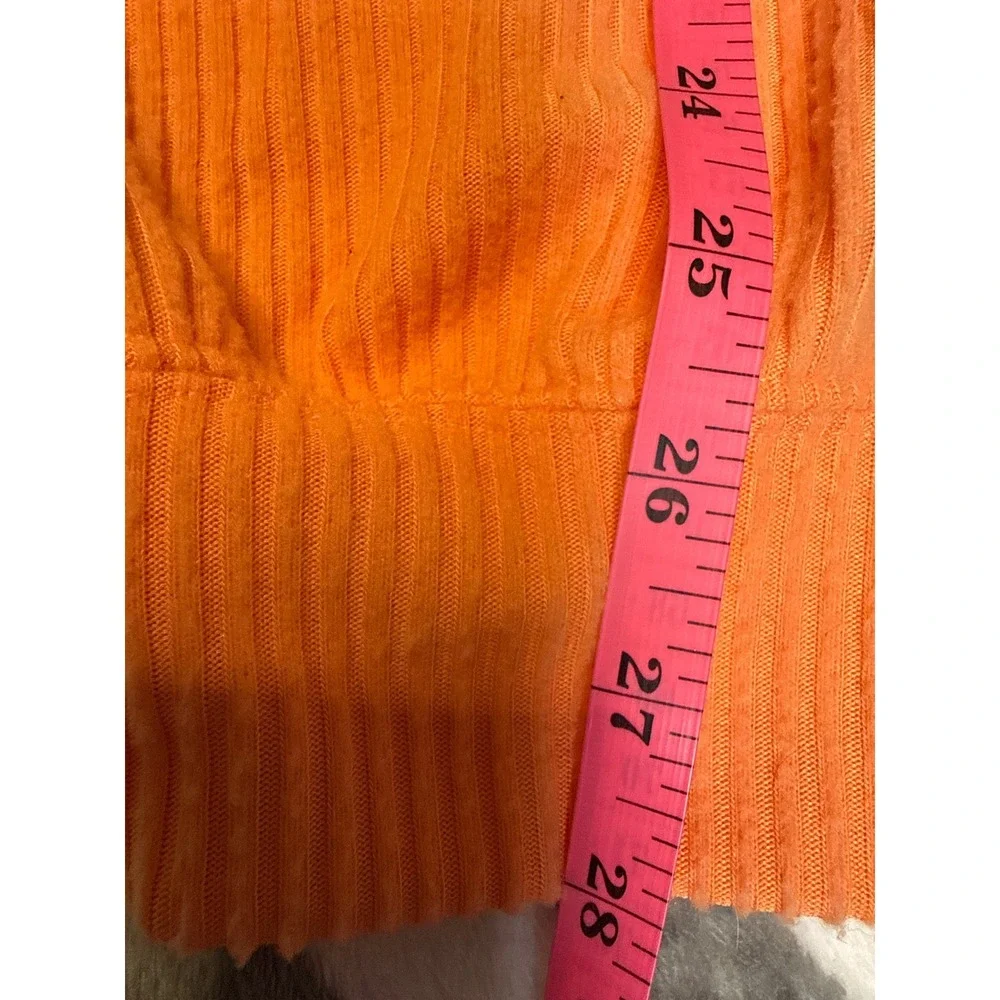 Out From Under Urban Outfitters Orange Ribbed Hooded Cardigan Cozy‎ Y2K Womens S
