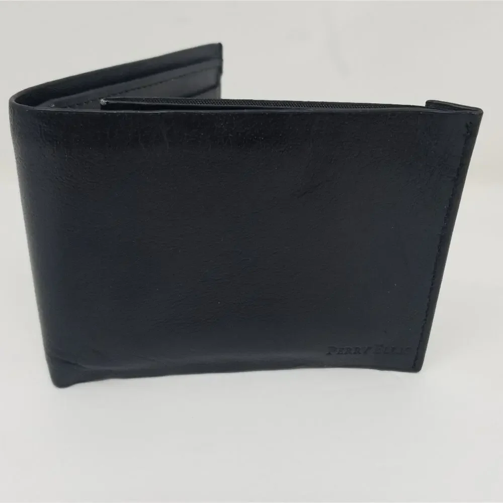 Perry‎ Ellis Black Leather Men's Wallet