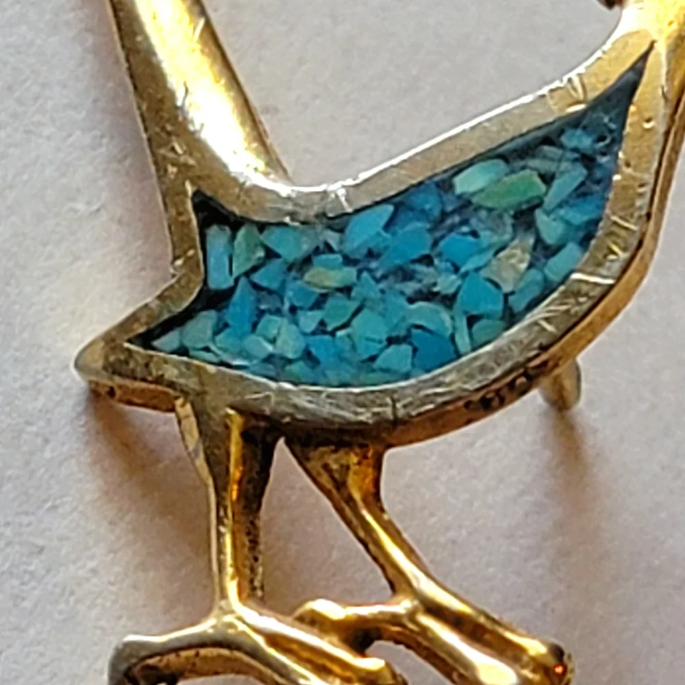 Vintage roadrunner brooch